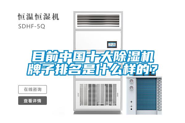 目前中國十大除濕機牌子排名是什么樣的？