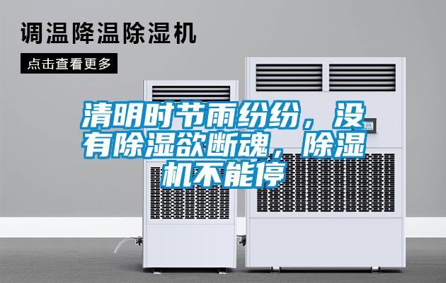 清明時節(jié)雨紛紛，沒有除濕欲斷魂，除濕機不能停
