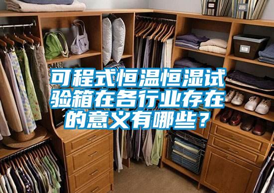 可程式恒溫恒濕試驗箱在各行業(yè)存在的意義有哪些？