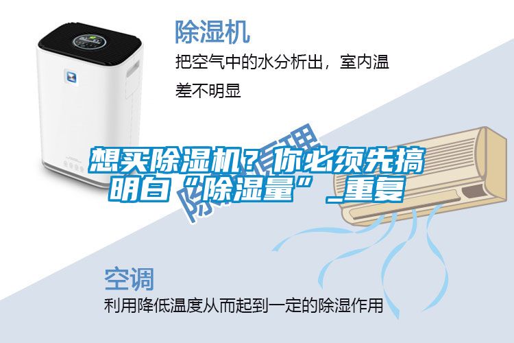 想買除濕機(jī)？你必須先搞明白“除濕量”_重復(fù)