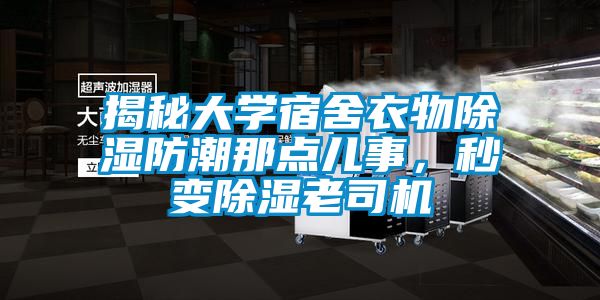 揭秘大學(xué)宿舍衣物除濕防潮那點(diǎn)兒事，秒變除濕老司機(jī)